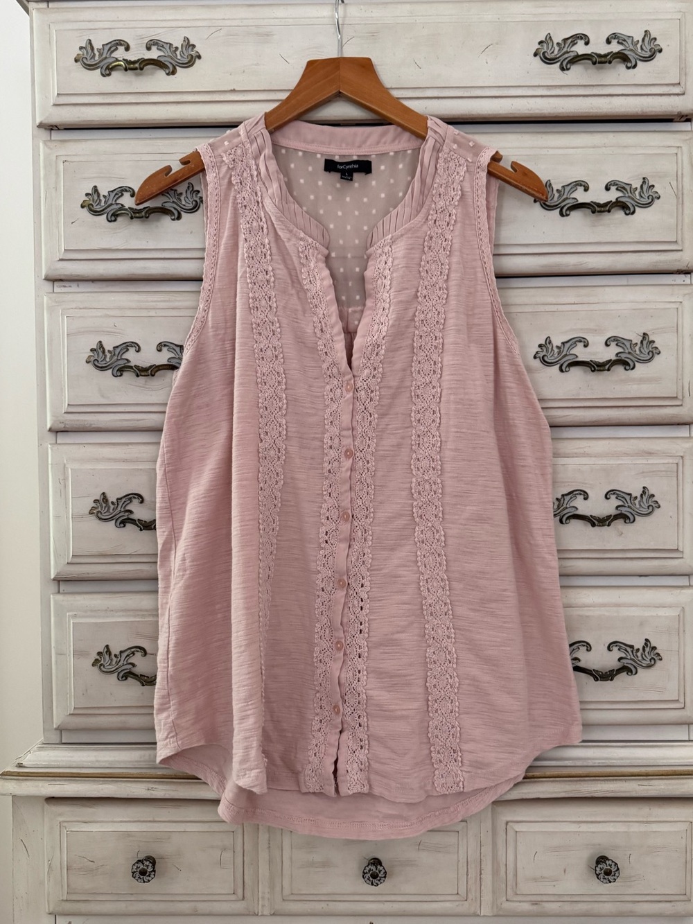 Pink Cotton Babydoll Button Shirt